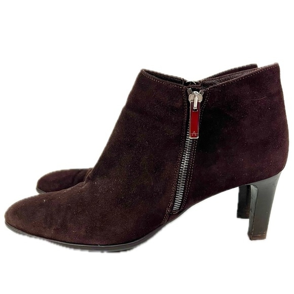 Aquatalia Dina Side-Zip Suede Ankle Booties - Size 11 - Picture 5 of 12